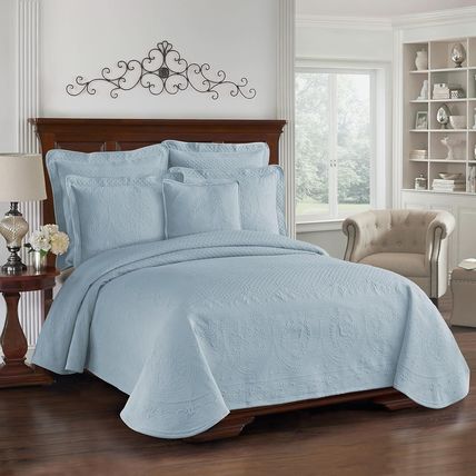 Historic Charleston -King Charles Matelasse Euro Sham (26" x 26")-Blue-NEW-FAST