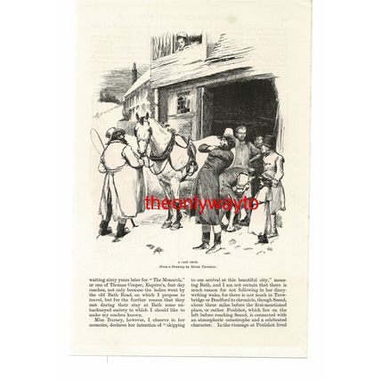 High Street, Bath, 1827, (Horse Casts Shoe On Reverse), Book Illustration, 1887