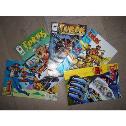 Turok Dinosaur Hunter Vol 1 #6,15,17,19,23 1993-1995 Valiant Comics Lot
