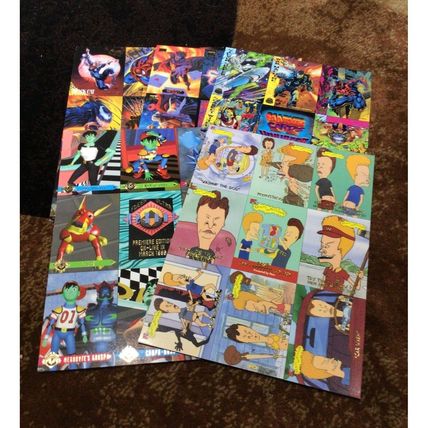 LOT of 5 Uncut Non-Sport Sheets Assorted from 1994-95 Marvel, Beavis & ButtHead