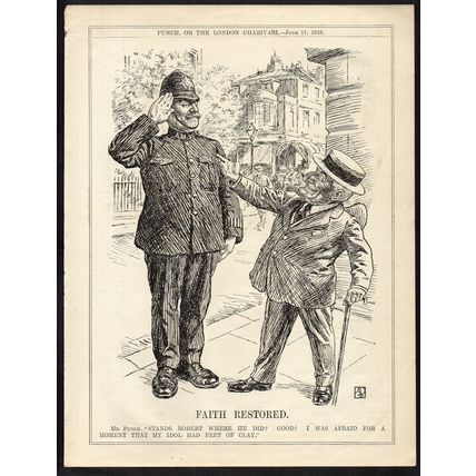 FAITH RESTORED 1919 John Bernard Partridge PUNCH CARTOON PAGE