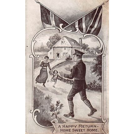 A Happy Return - Home Sweet Home : Patriotic postcard 120