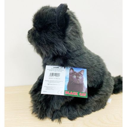 BLACK CAT 12" HAND MADE TOY PERSONALISED, GIFT WRAPPED OR AS IS