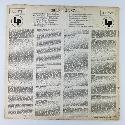 64,000 Jazz Vinyl LP Record Album CL-777