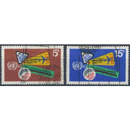 International Tourist Year - UN New York 1967 - F H - MiNr 185/6