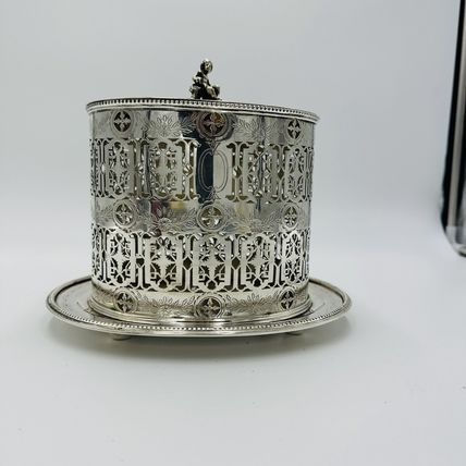 William Gallimore & Co Sheffield Cookie Box Antique Victorian Regency Pierced