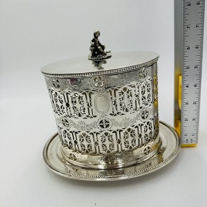 William Gallimore & Co Sheffield Cookie Box Antique Victorian Regency Pierced