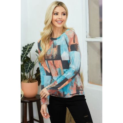 Artistic Open-back Long Sleeve Top