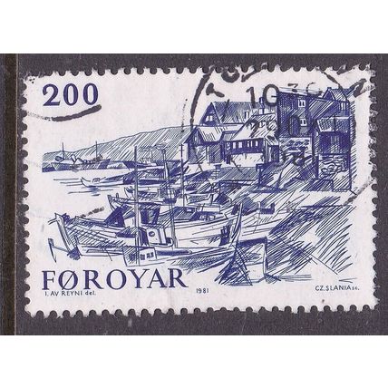 Faroe Islands 1981 Old Torshaven 200o Fine used SG 61 VGC