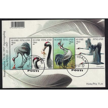 Finland The Common Crane 'Grus grus' MS CTO 1997 CTO SG#MS1483