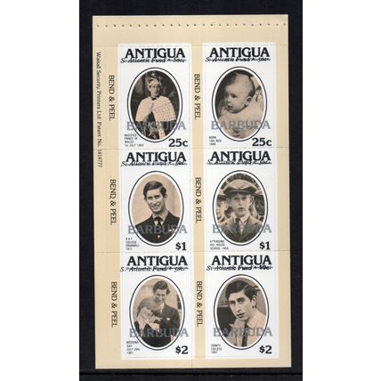 Barbuda - 1982 - Royal Wedding Pane Overprinted South Atlantic Fund +50c MNH