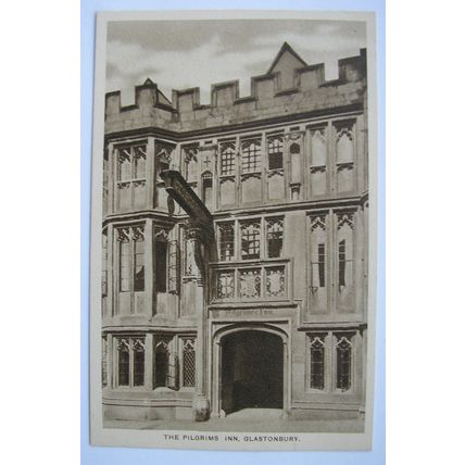 1930 sepia Postcard The Pilgrims Inn, Glastonbury