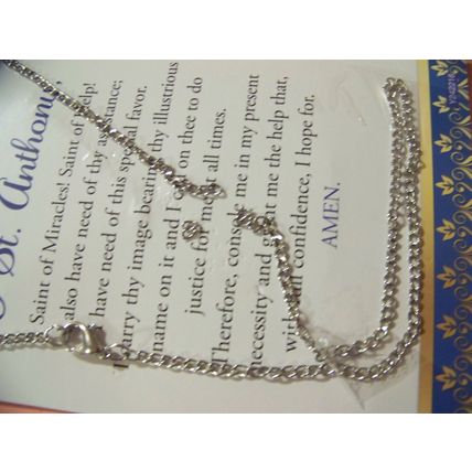 NEW!! St. Anthony of Padua Necklace Prayer Medal Franciscan Friars, FREE SH!!