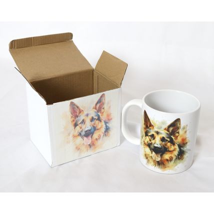 German Shepherd - Printed Ceramic 11oz Mug - Free Personalisation Available