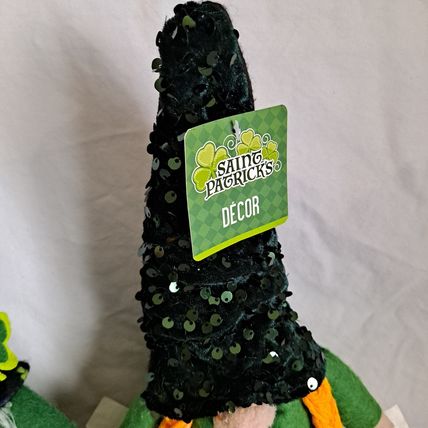 New Lot 2 PLUSH ST PATRICK'S DAY 13" GNOMES Bean Bag Greenbrier Decor Felt