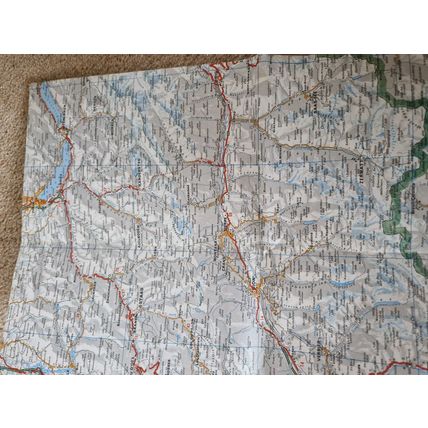 Vintage Hallway 1984 Swiss/German Map