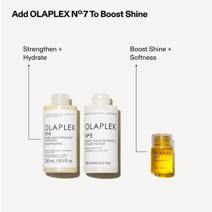 Olaplex Wash and Shine Hair Kit: No. 4, 5, 7, Shampoo & Conditioner Set to Clean