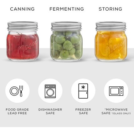 Joyjolt 8 Oz Mason Jars with Lids, Labels and Measures! 6-Pack Regular Mouth Mas
