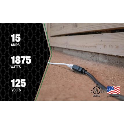 Agripro 64816901 12/3 50-Foot Heavy-Duty 15 Amp SJTOW Farm/Workshop Extension Co
