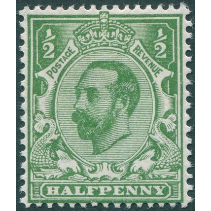 Great Britain 1911 ½d green Die A SG322 unused