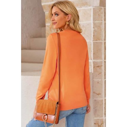 Orange be the SUNSHINE Graphic Print Long Sleeve Top