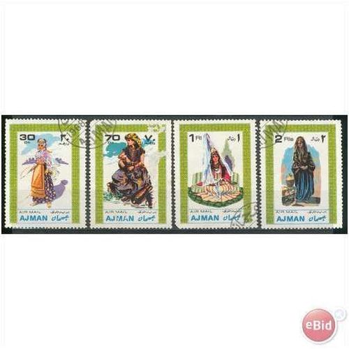 Ajman stamps 1968 - Traditional costume x4