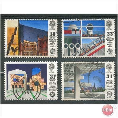 GB stamps 1987 used set - SG 1355-1358 - British Architecture Europe