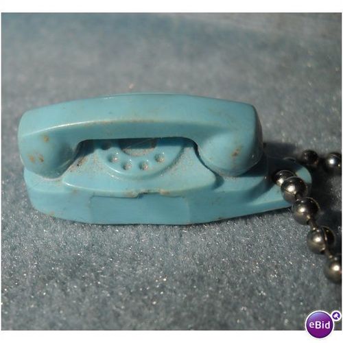 Blue Western Electric Princess Telephone Keychain Fob