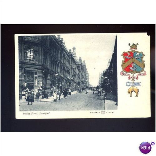 Yorkshire BRADFORD Darley Street Heraldic Postcard by Reliable Series