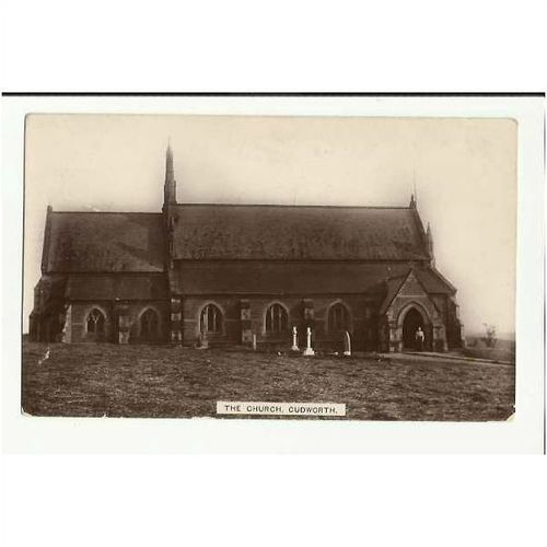Yorkshire CUDWORTH Church Postcard by HB