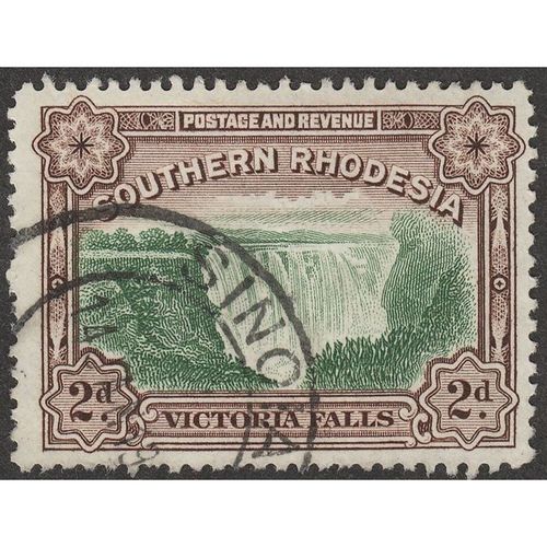 Southern Rhodesia KGV 1935 2d Green & Chocolate Used SG 35 stamp