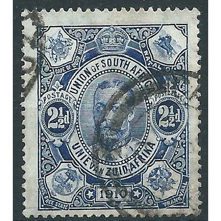 South Africa 1910 SG1 2 1/2d Deep Blue Fine Used ....