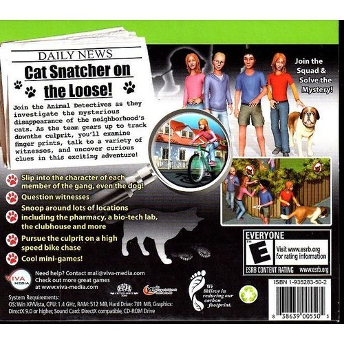 The Clue Club: Animal Detectives (PC-CD, 2009) Win XP/Vista - NEW in Flat Pack