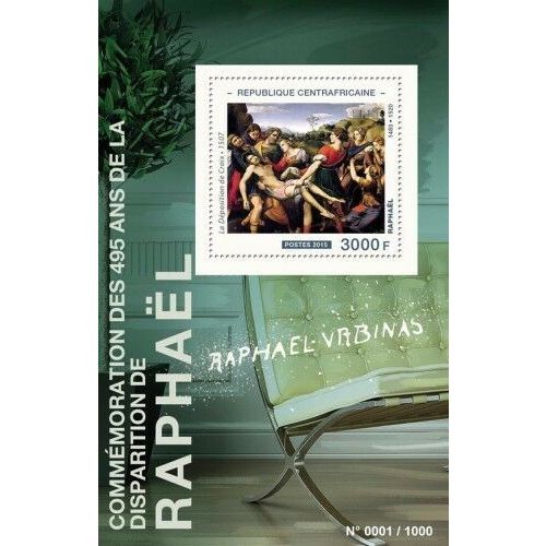 CENTRAL AFRICA 2015 SHEET MNH RAPHAEL ART PAINTINGS ARTE PINTURAS 4A