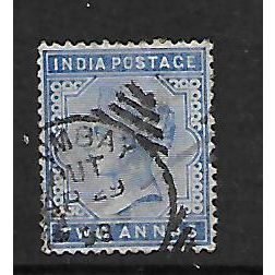 INDIA 1882 SG 92 2A BLUE FINE USED