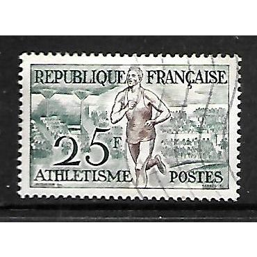 FRANCE 1953 SPORTS 25F RUNNING SG 1186 FINE USED#2