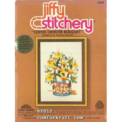 Jiffy Stitchery Coffee Canister Bouquet #230 by Charlene Gerrish