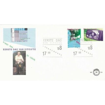 Netherlands 1988 Europa Transport FDC special cancel Unaddressed VGC No.254