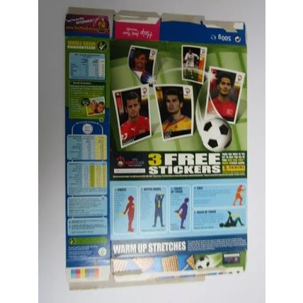 Nestle Shreddies 2008 Panini EURO 2008 Football Empty Cereal Box 500g Box only