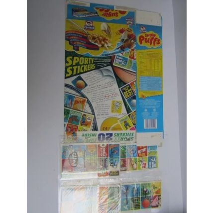 Quaker - Sugar Puffs 2002 Cereal Box Sporty Stickes set of 100