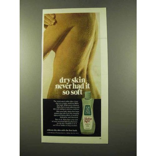 1975 Alpha Keri Bath Oil Ad - Dry Skin Never So Soft