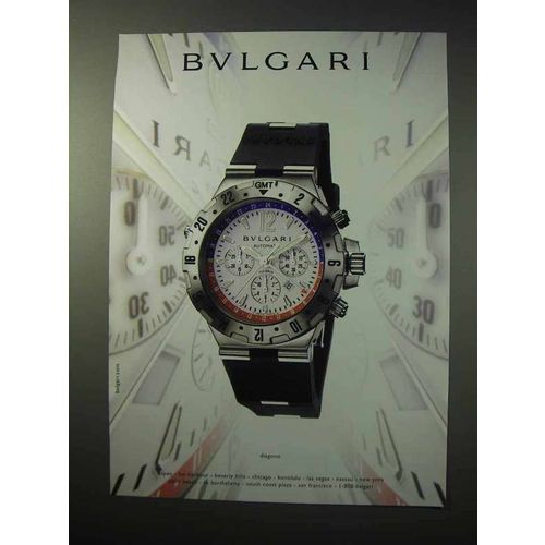 2004 Bvlgari Bulgari Diagono Watch Ad