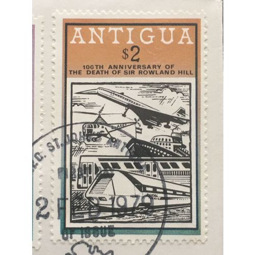 Antigua QEII 1979 Rowland Hill $2 Modern Transport Used SG 606 Sc 531 stamp