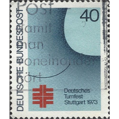 GERMANY, SPORT, Gymnastics Festival, Stuttgart, blue 1973, 40pf, #3