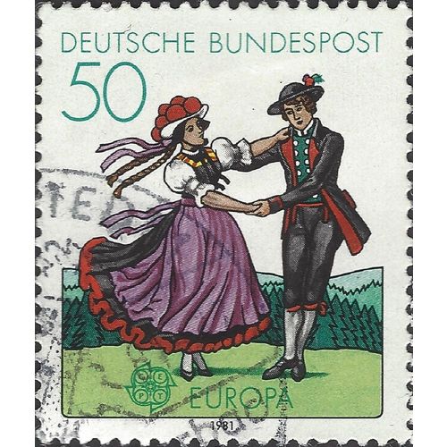 GERMANY, Folk Dance, green 1981, 50pf, #5