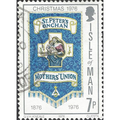 ISLE O MAN, Christmas, St Peters Onchan MU, blue 1976, 7p