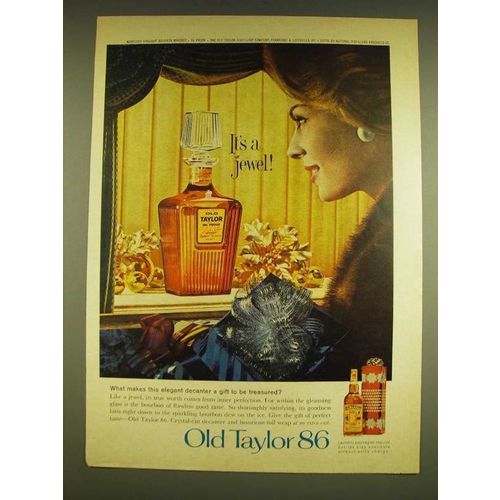 1962 Old Taylor 86 Bourbon Ad - It's a jewel