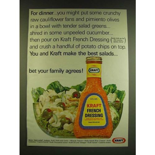 1966 Kraft French Dressing Ad - For dinner