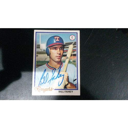 1978 Topps Card # 388 Bill Fahey Autograph 201610031152 Texas Rangers