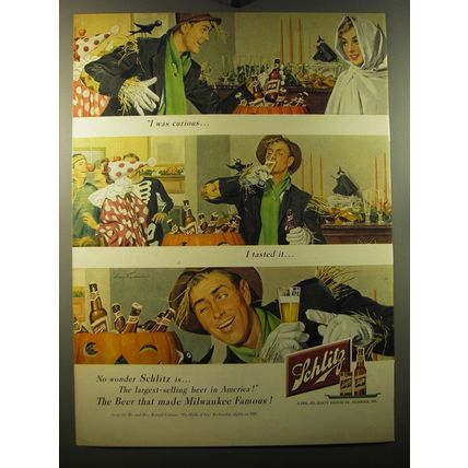 1950 Schlitz beer Ad - was curious